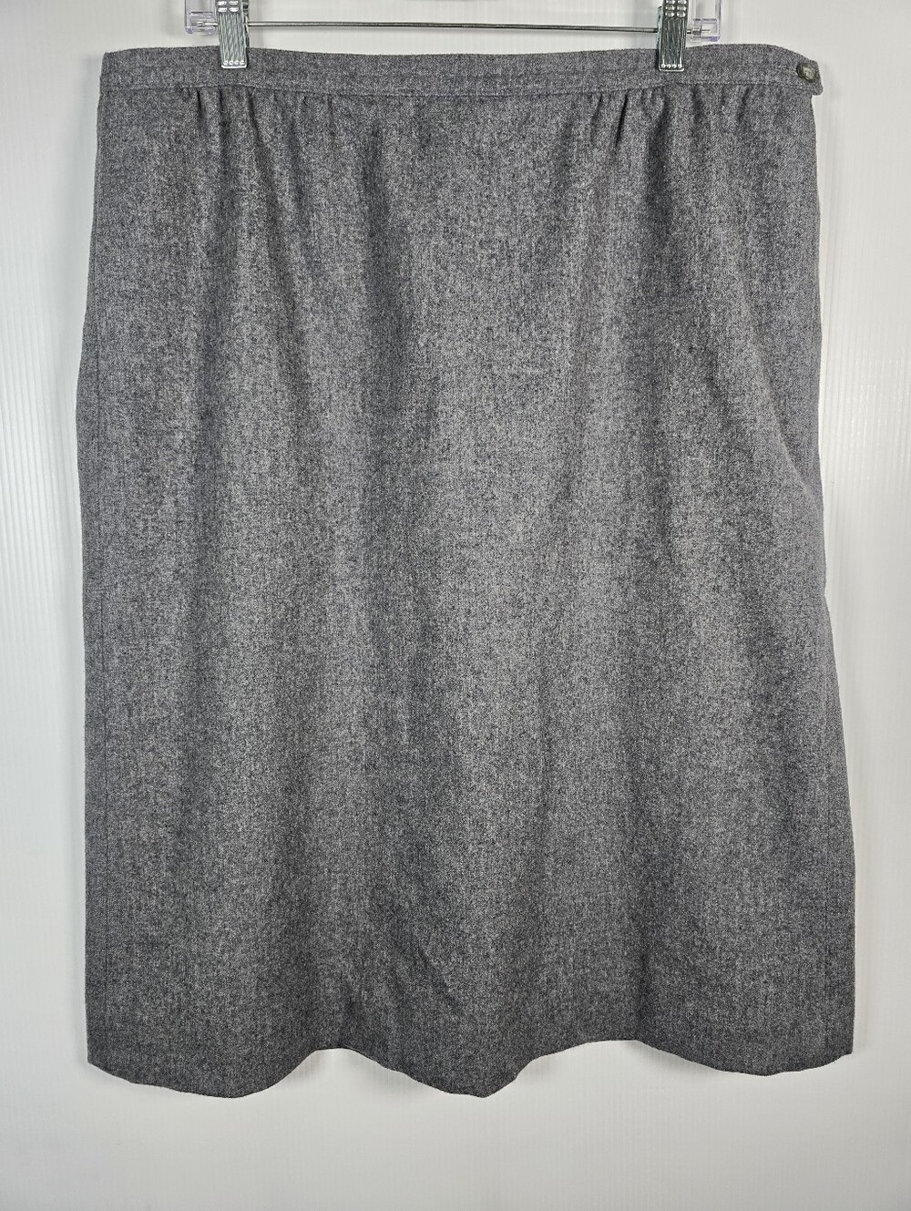 Pendleton Classic Virgin Wool Grey A-line Knee Length Skirt 20 VintageCollegiate
